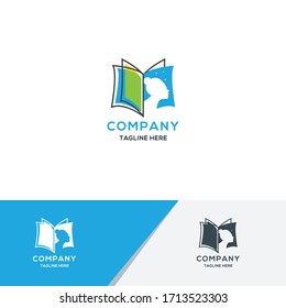 Woman Book Logo. A unique, exclusive, elegant, professional, clean, simple, modern logo. It would be perfect for your company