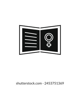 woman book vector type icon