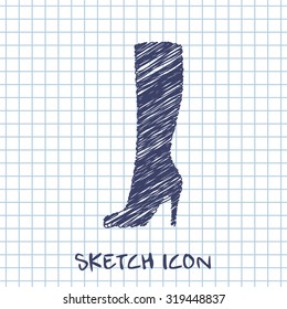 Woman boot icon