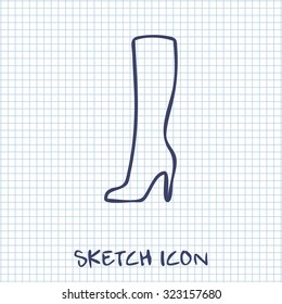 Woman boot icon