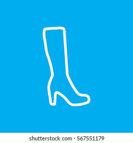 woman boot icon illustration isolated vector