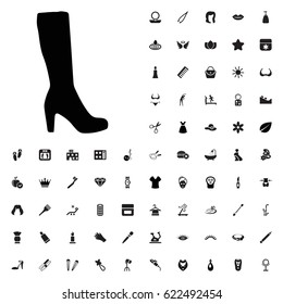Woman boot icon illustration isolated vector. beauty icons vector set. on white backgroun