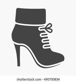 Woman boot icon of vector illustration for web and mobile