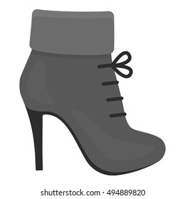 Woman boot icon of vector illustration for web and mobile