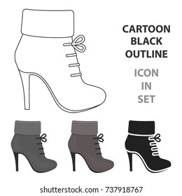 Woman boot icon of vector illustration for web and mobile