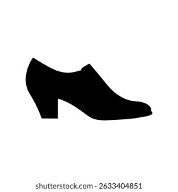 Woman boot silhouette vector flat illustration design.