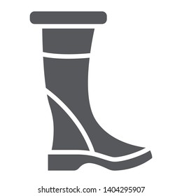 Woman boots glyph icon, footwear and fashion, shoes sign, vector graphics, a solid pattern on a white background, eps 10.