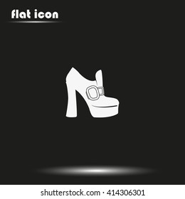 Woman boots icon.