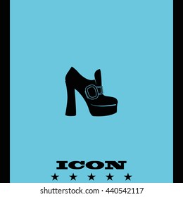 Woman boots icon.