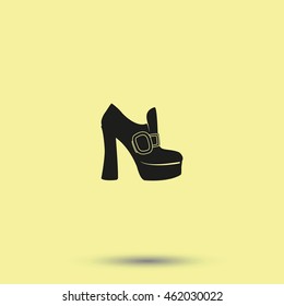 Woman boots icon.