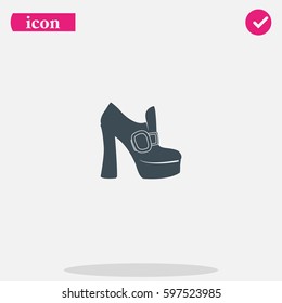 Woman boots icon.