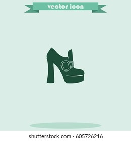 Woman boots icon.