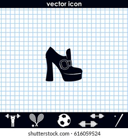 Woman boots icon.