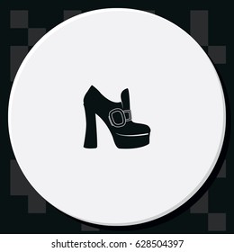 Woman boots icon.