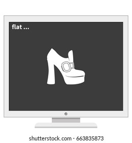 Woman boots icon.
