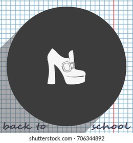 Woman boots icon.