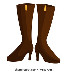 Woman boots icon. Cartoon illustration of woman boots vector icon for web