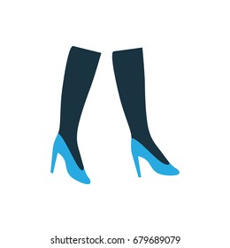 woman boots icon illustration isolated vector sign symbol