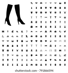 Woman boots icon illustration isolated vector sign symbol. editable clothes icons vector set.