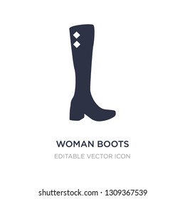 woman boots icon on white background. Simple element illustration from Fashion concept. woman boots icon symbol design.