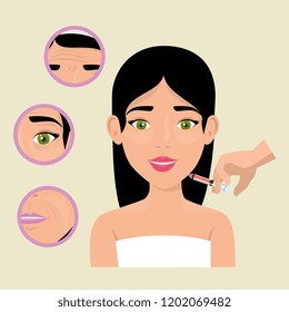 woman with botox treatment