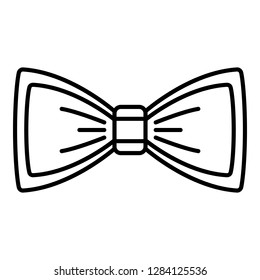 Woman bow tie icon. Outline woman bow tie vector icon for web design isolated on white background
