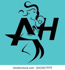 Woman Boxer Illustration Vector Art 