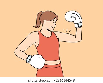 Boxer Girl Vector Art & Graphics