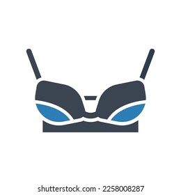 Woman bra icon (vector graphics)