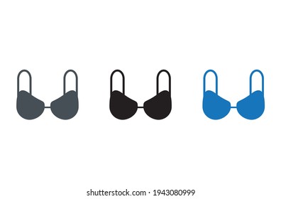 woman Bra vector icon on white background
