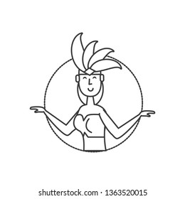 woman brazilian dancer character