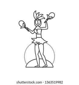 woman brazilian dancer with maracas