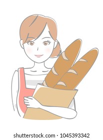Woman with bread