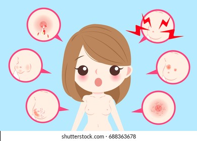 女性 胸 悩み のイラスト素材 画像 ベクター画像 Shutterstock