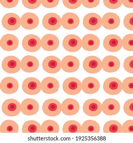 patrón de doodle mamario femenino, ilustración vectorial