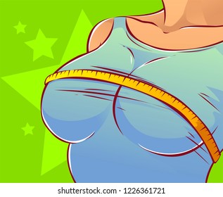 Woman breast, vector illustration