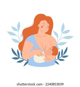 A woman breastfeeding an baby, a child.