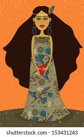 Woman with Broken Heart