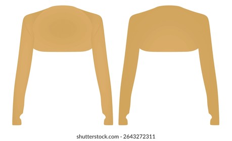 Woman brown bolero. vector illustration	
