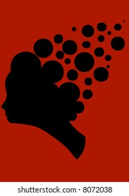 woman bubble