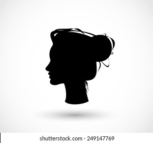 Download Girl With Bun Silhouette Images Stock Photos Vectors Shutterstock