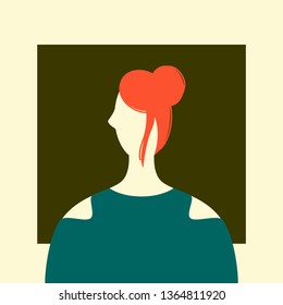 A woman with the bun hairstyle