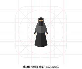 Woman in burqa