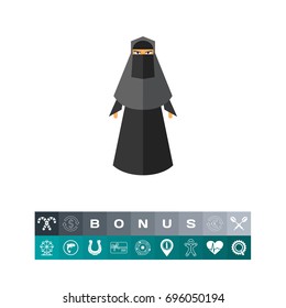 Woman in burqa