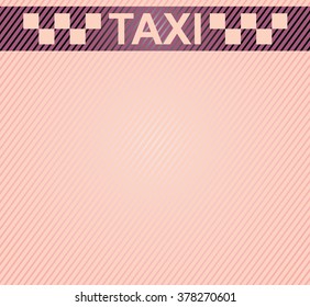 Woman business cards taxi - vector 10eps, women's pink taxi.