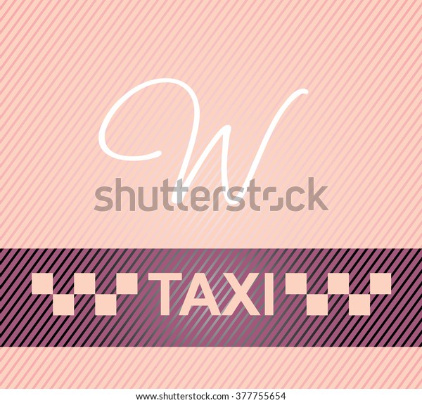Woman business cards taxi - vector 10eps, women\'s\
pink taxi.