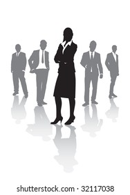 woman in business in front