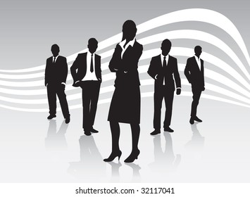 woman in business in front