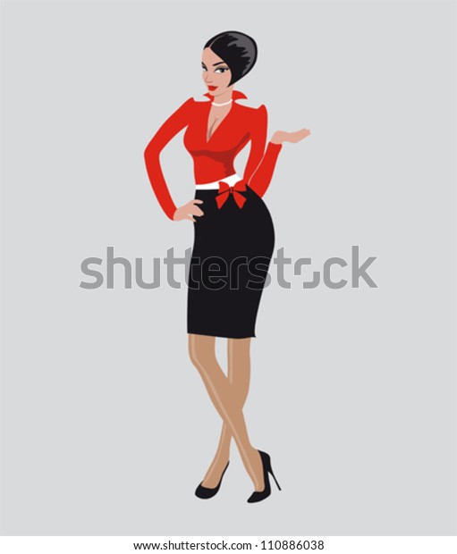 Woman Business Suit Illustration Stock Vector (Royalty Free) 110886038 ...