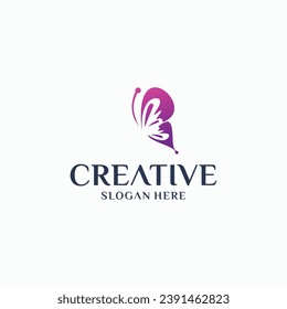 woman butterfly logo vector abstract butterfly beauty logo